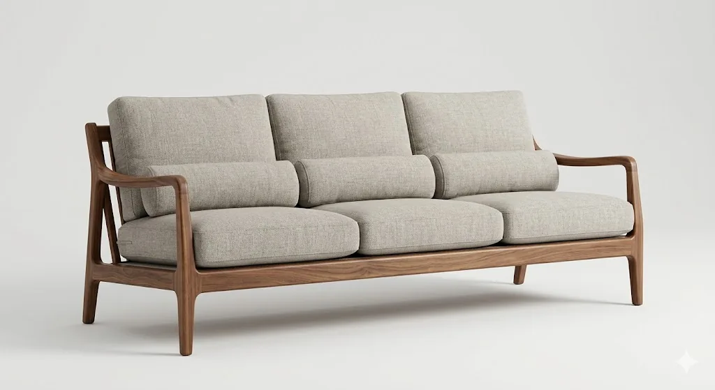 Sofá de madera 3 personas